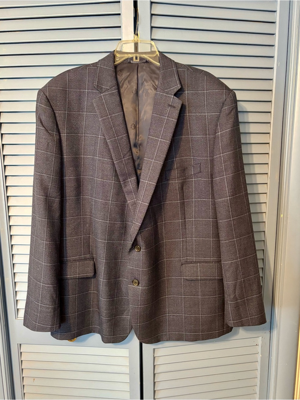 Ralph Ralph Lauren Wool Blazer Jacket 52R Navy Plaid Excellent